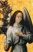 Hans Memling Angel with an olive branch oil on canvas